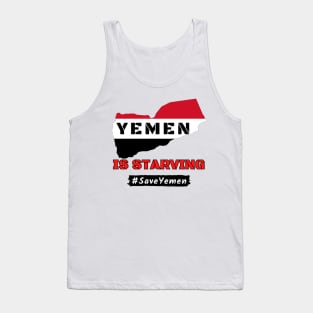 Yemen is starving - Yemen map and flag colors Tank Top